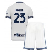 Camiseta Inter Milan Nicolo Barella #23 Visitante Equipación para niños 2024-25 manga corta (+ pantalones cortos)